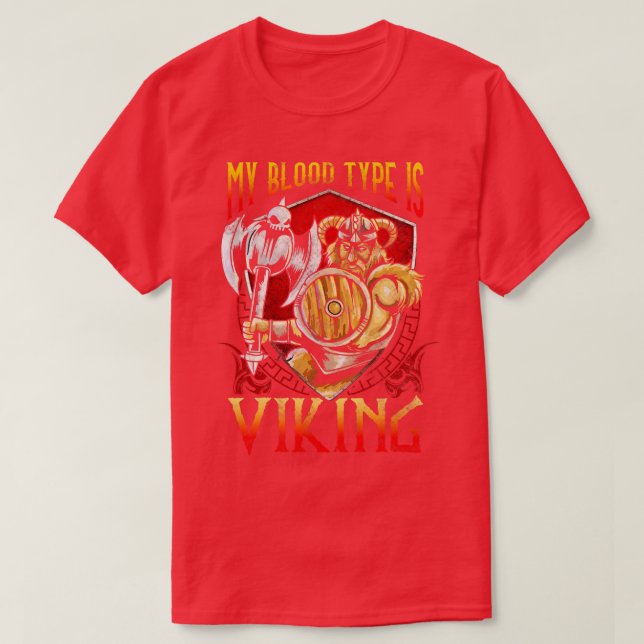 Min blodtyp visas t shirt (Design framsida)