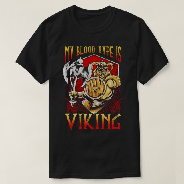 Min blodtyp visas t shirt (Design framsida)