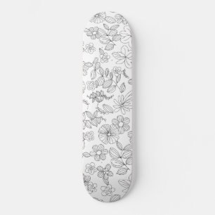 Min blomdesign 3 mini skateboard bräda 18,5 cm