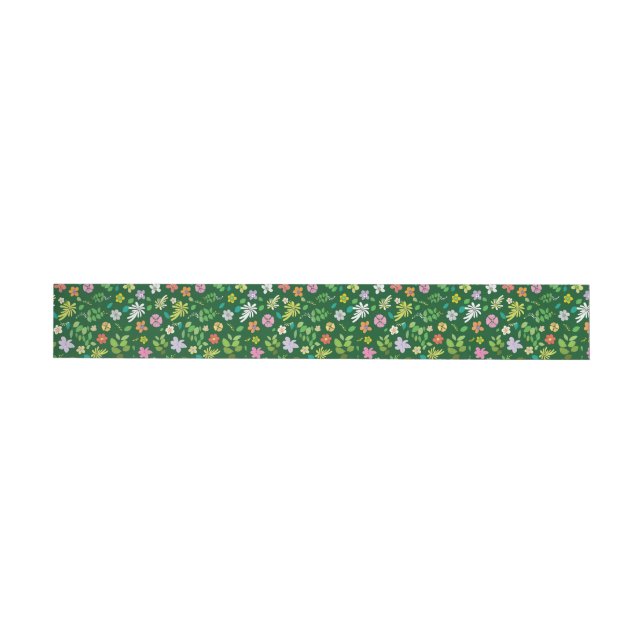 Min blomma design 4 etikettband (Individuell)