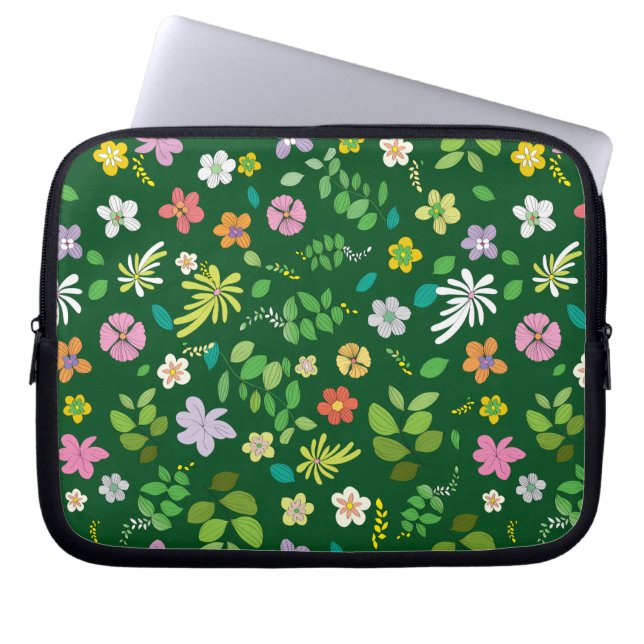 Min blomma design 4 laptop fodral (Framsidan)