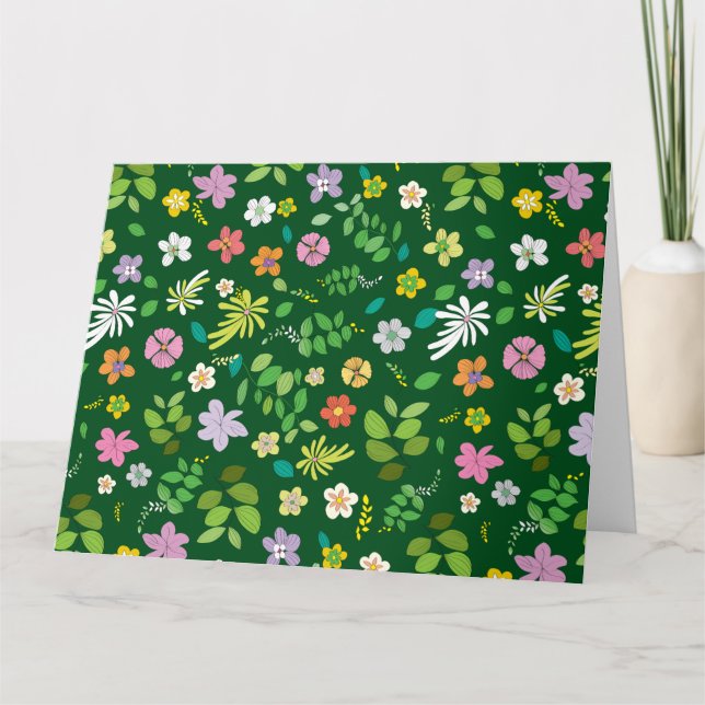 Min blomma design 4 tack kort (Framsida)