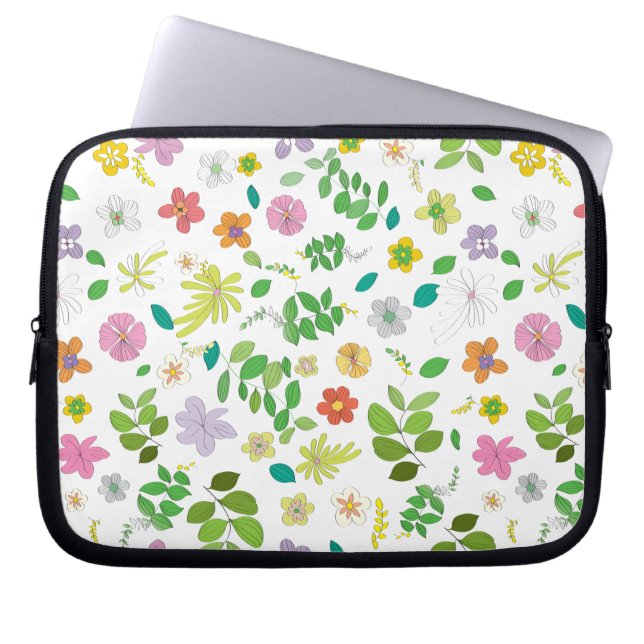 Min blomma design 6 laptop fodral (Framsidan)