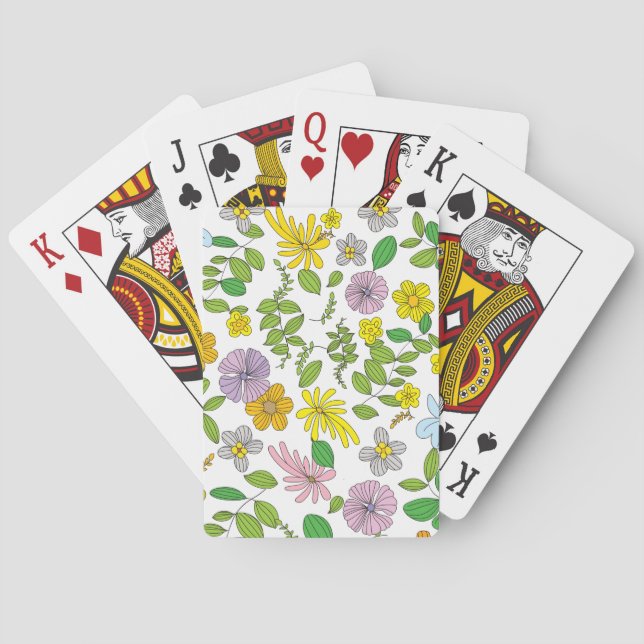 Min blomma design casinokort (Baksidan)