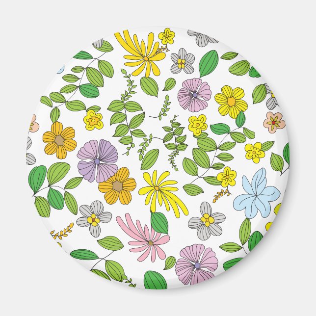 Min blomma design magnet (Framsidan)