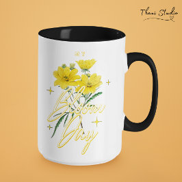 Min blommdag Personlig Namn Woman Inspirational Mugg
