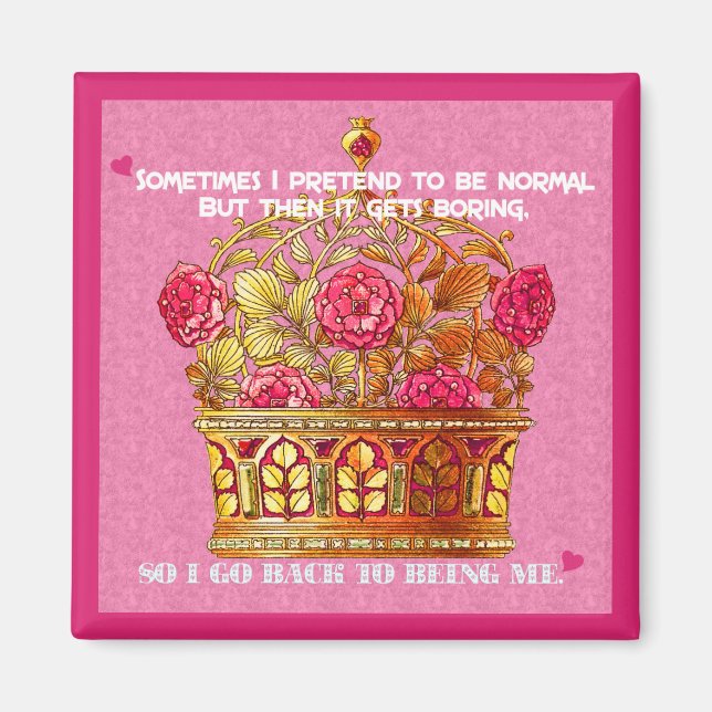 Min Blommigt Krona Magnet (Framsidan)