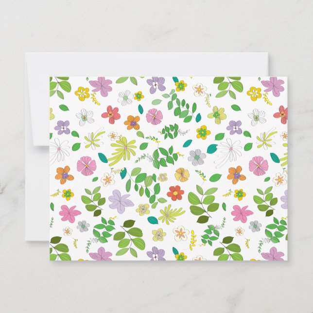 Min blomsterdesign 6 anteckningskort (Framsida)