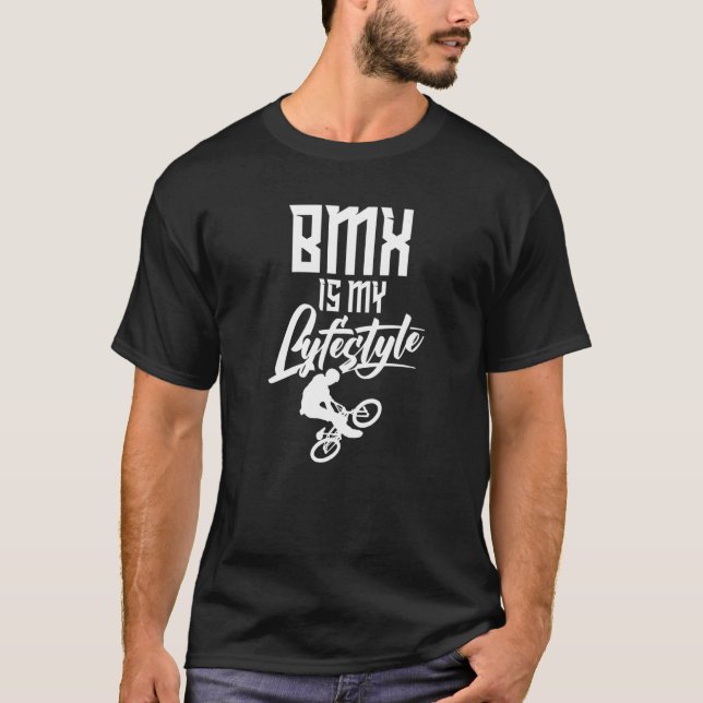 Min BMX är min livsstil Rider Biking Freestyle Bik T Shirt (Framsida)