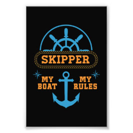 Min Boat My Regler-Frakt kapten Motto-offert Fototryck