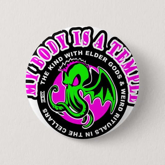 MIN BODY ÄR ETT TEMPEL KNAPP (Framsida)