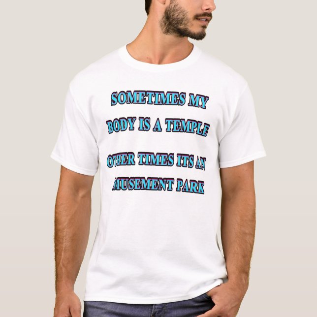 Min Body är ett tempel T-shirt (Framsida)
