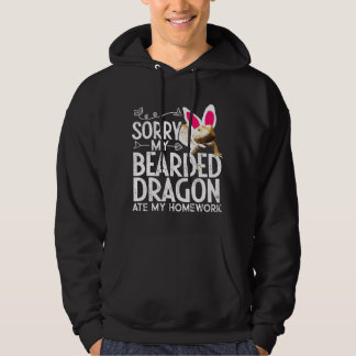 Min böjda drake Ate Min hemläxa Bearded Dragon M Hoodie