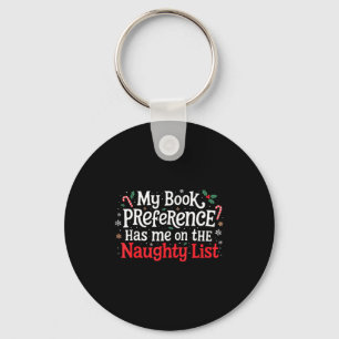 Min bokpreferens Naughty List Läsare Rolig Chri Nyckelring