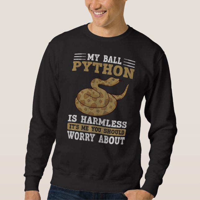 Min bollpython är ofarlig orm  Bollpython  1 Lång Ärmad Tröja (Framsida)