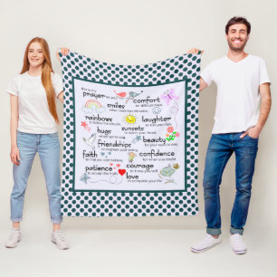 Min bön för dig dikt fleecefilt