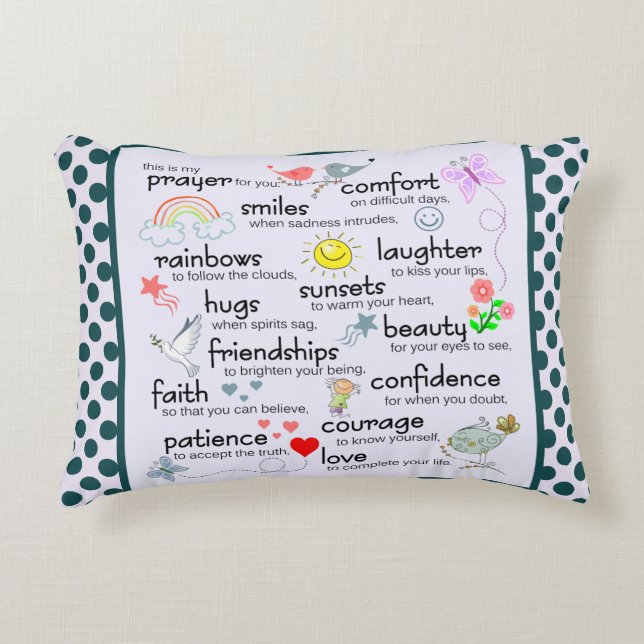 Min bön för dig prydnadskudde (Framsidan)