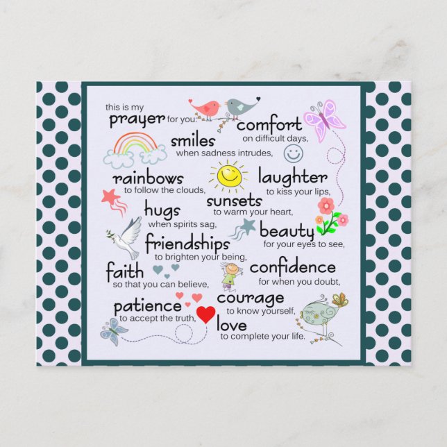 Min bön för dig vykort (Framsida)