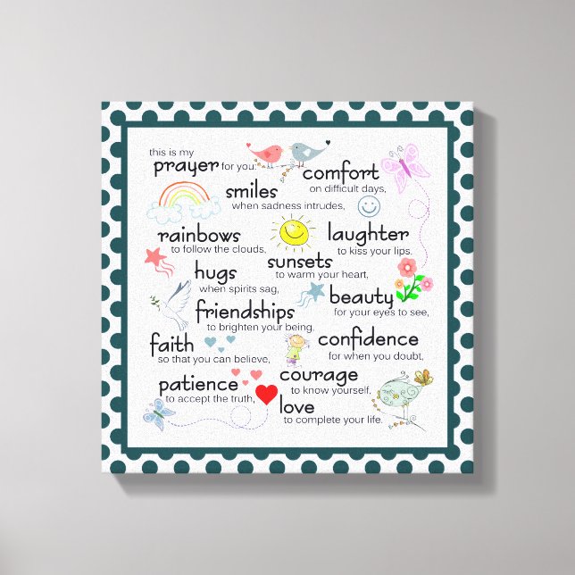 Min bön till dig canvastryck (Framsida)