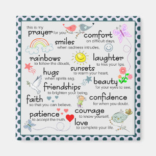 Min bön till dig magnet