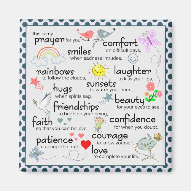 Min bön till dig magnet (Framsidan)