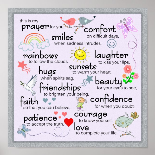 Min bön till dig poster (Framsidan)