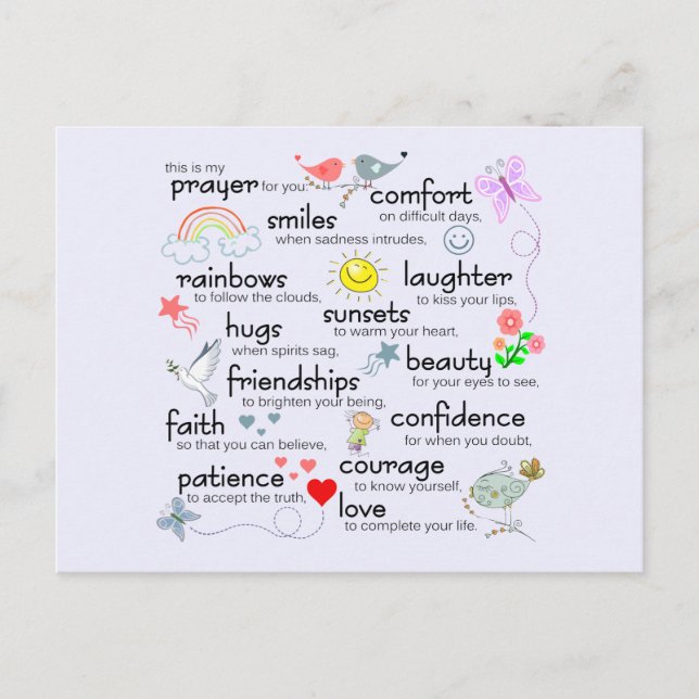 Min bön till dig vykort (Framsida)