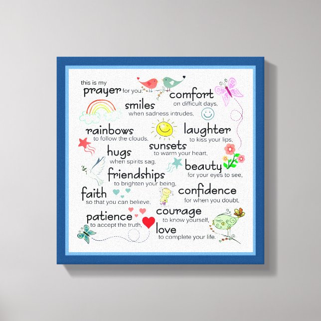 Min bön till er välsignelse canvastryck (Framsida)