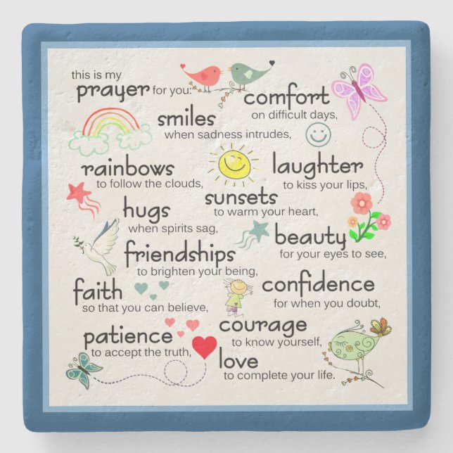 Min bön till er välsignelse stenunderlägg (Framsidan)