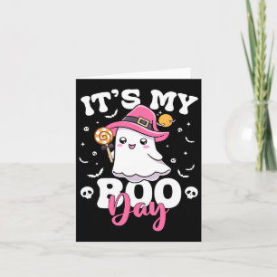 Min Boo Day Cute Halloween Birthday Ghost Boy G Kort