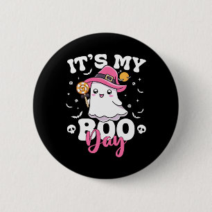 Min Boo Day Cute Halloween Birthday Ghost Boy Girl Knapp