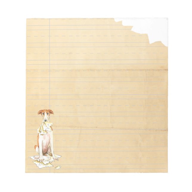 Min Borzoi Ate Min hemläxa Anteckningsblock (Framsida)