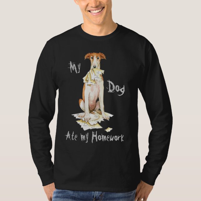 Min Borzoi Ate Min hemläxa Tee (Framsida)