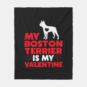 Min Boston Terrier är min Valentine Boston Terrier Fleecefilt