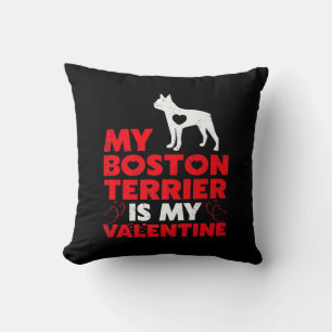 Min Boston Terrier är min Valentine Boston Terrier Kudde