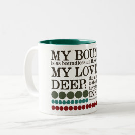 Min Bounty är lika gränslös som havet... Två-Tonad Mugg