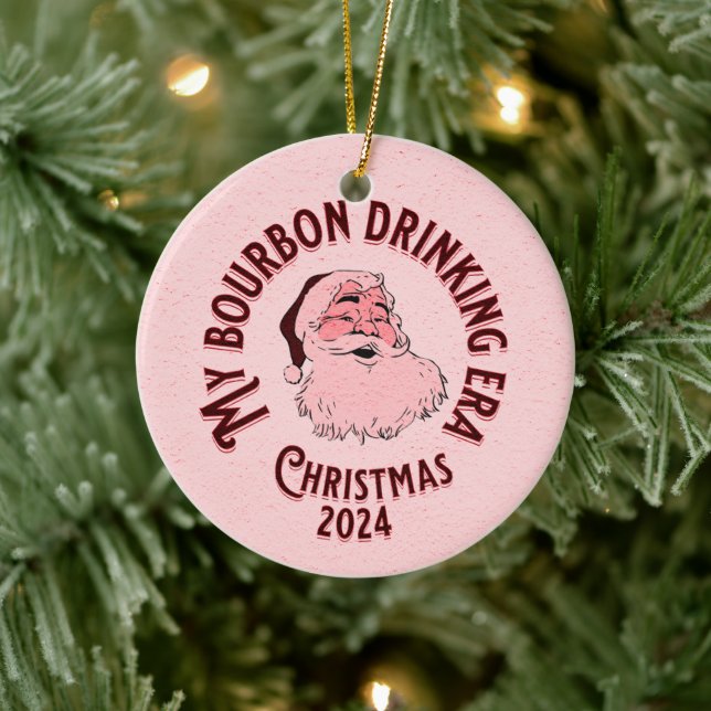 Min bourbon-drickerera julgransprydnad keramik (Träd)