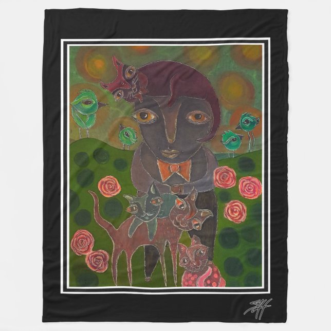 Min Bow Tie Guy Fleece Blanket (Framsidan)