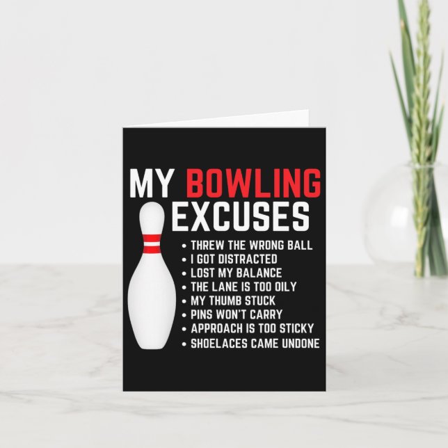 Min Bowling ExcusBowlareare Funny Bowling Women Ma Kort (Framsida)