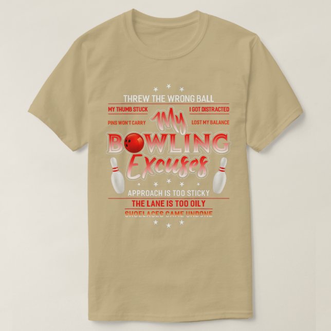 Min Bowling ExcusFunny Bowling T Shirt (Design framsida)