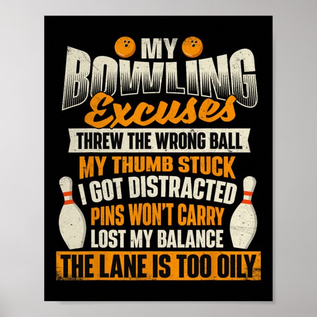 Min Bowling-kasse - Bowlareare Bowling Poster (Framsidan)