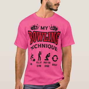 Min Bowling Technique Bowl-gula vid 10 stift Bowla T Shirt