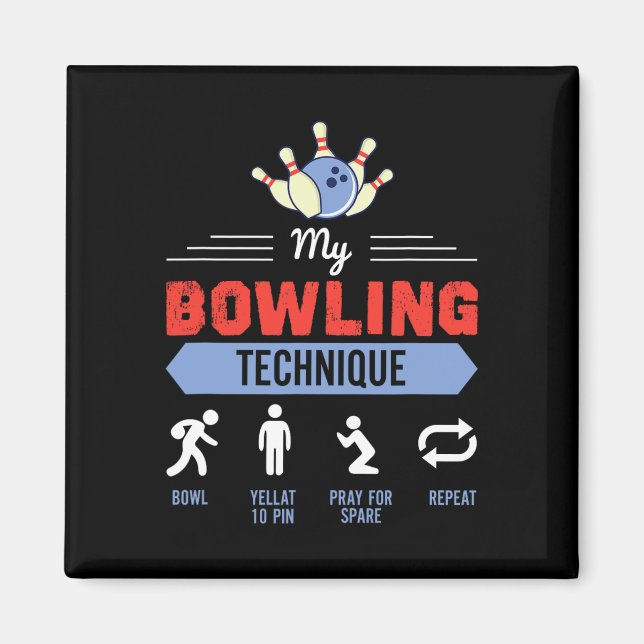 Min Bowling Technique Bowling Bowlareare Gift Magnet (Framsidan)