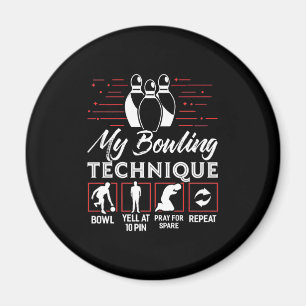 Min Bowling Technique Magnet
