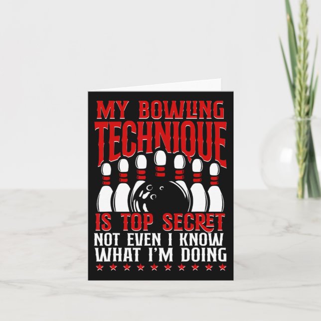 Min Bowling-teknik är topphemlig, klyvning B Kort (Framsida)