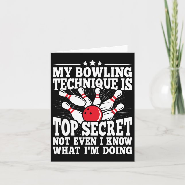 Min Bowling-teknik är topphemlig, klyvning B Kort (Framsida)