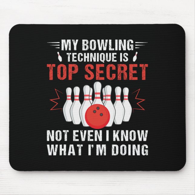 Min Bowling-teknik är topphemlig, klyvning B Musmatta (Framsidan)