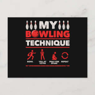 Min bowlningsteknik Bowl Yell At 10 Pin Be Vykort