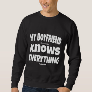 Min Boykompis känner till allt Slogan Boykompis Lång Ärmad Tröja