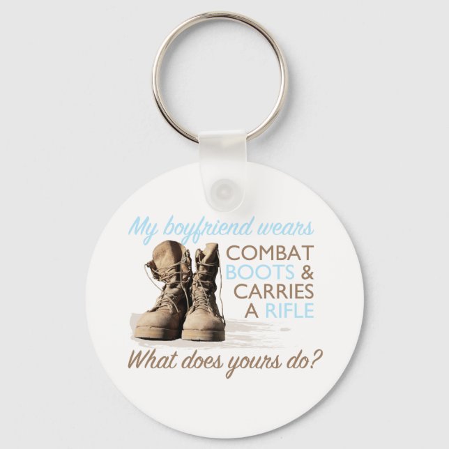Min Boykompis Wears Combat Boots Nyckelring (Framsida)